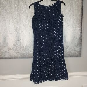 DRESSBARN polka dot sheer dress
